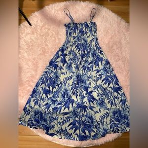 BLUE floral maxi dress